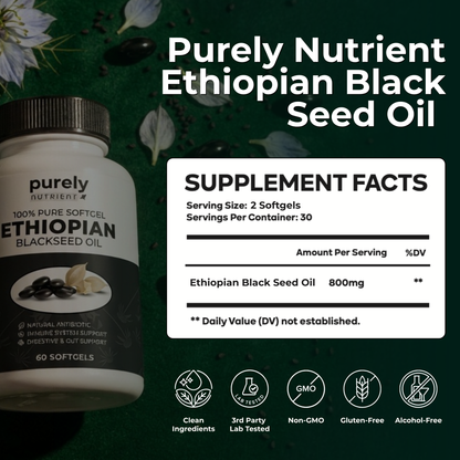 Purely Nutrient Ethiopian Black Seed Oil